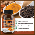 Curcumina de cúrcuma con cápsulas de curcuminoides BioPerine